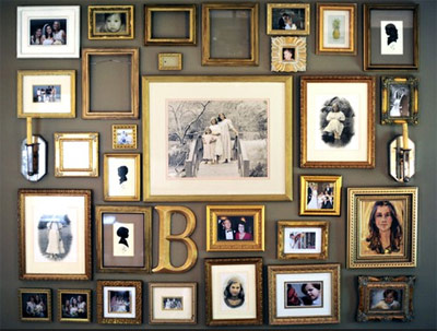 wall with frames