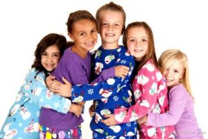 kids in pajamas