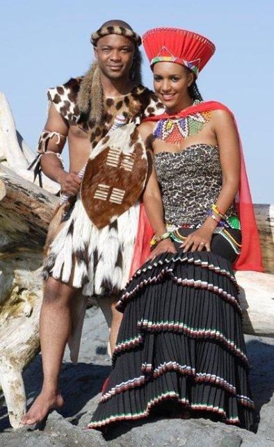 modern zulu wedding attire