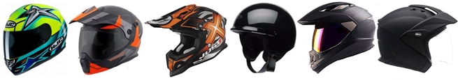 types of motorcycle helmets